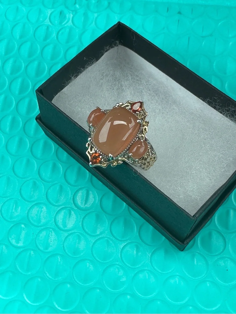 Statement Piece! Vintage-style cocktail ring in Sterling Silver